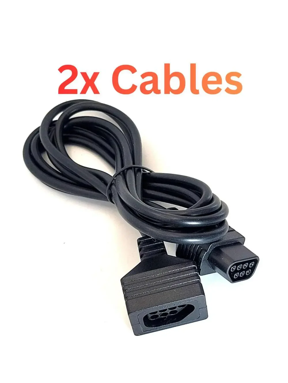 2x Nintendo NES Controller Extension Cables Cords (6 Feet)